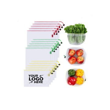 11.8" x 13.8" Lightweight See-Through Reusable Washable Mesh Bag